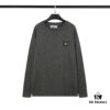 6931a436ccd8ab3d7af987ab 905# STONE ISLAND Embroidered Logo Crew Neck Knit Wool Long-Sleeve T-Shirt