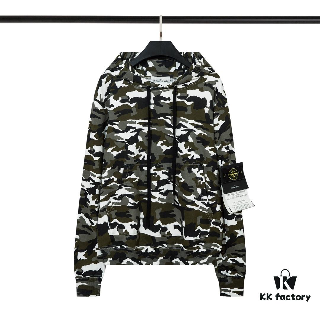 6931a436ccd8ab3d7af987b3 STONE ISLAND Camouflage Hooded Sweatshirt