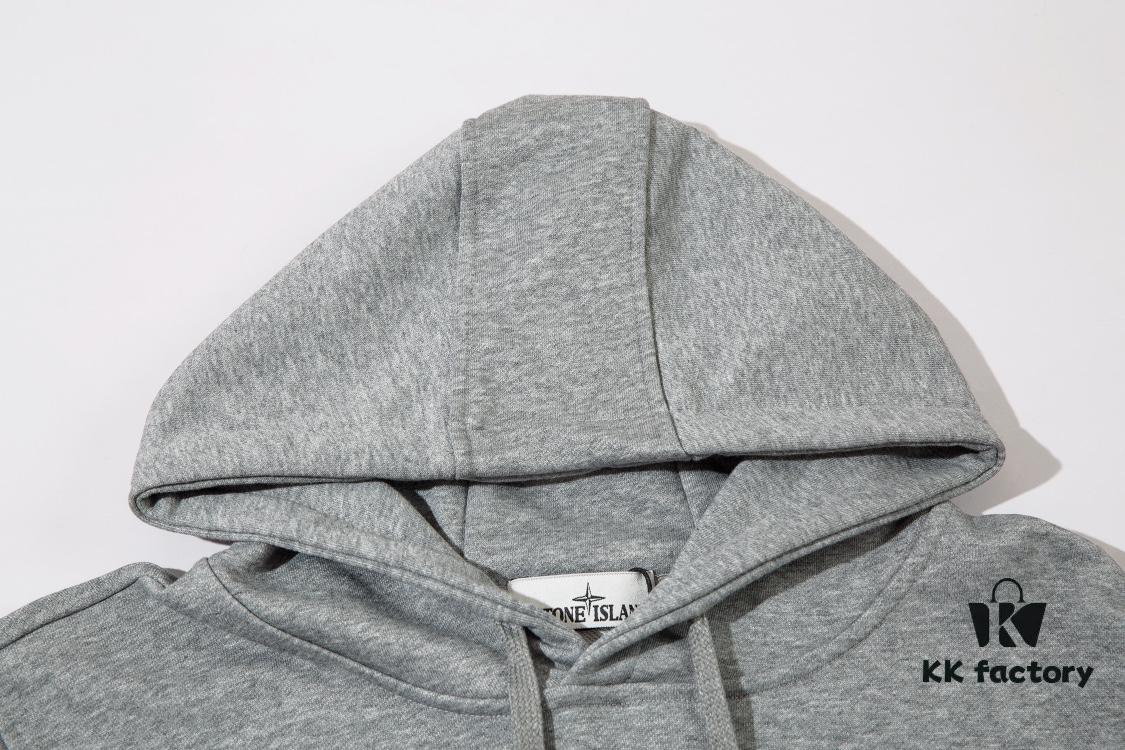 STONE ISLAND Printed Classic Hoodie in Black, Gray, White