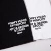 6931a43bccd8ab3d7af98801 STONE ISLAND Foam Printed Letter T-Shirt in Black and White