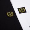 6931a43bccd8ab3d7af98802 STONE ISLAND Foam Printed Letter T-Shirt in Black and White