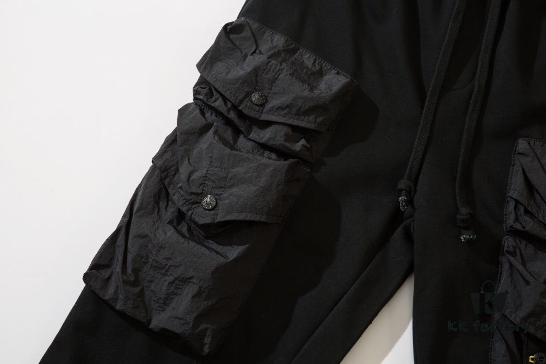 6931a43cccd8ab3d7af98820 STONE ISLAND (320g Cotton Sweatpants) Multi-Pocket Casual Loose-Fit Full-Length Pants with Drawstring Cuffs. Black. M L XL XXL