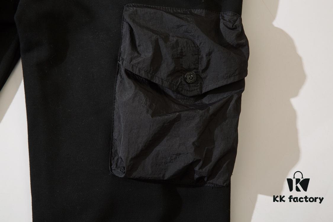 6931a43cccd8ab3d7af98825 STONE ISLAND (320g Cotton Sweatpants) Multi-Pocket Casual Loose-Fit Full-Length Pants with Drawstring Cuffs. Black. M L XL XXL