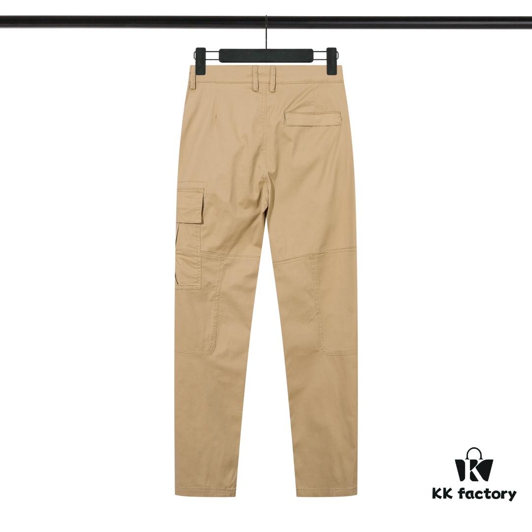 STONE ISLAND Zipper Pocket Elastic Slim-Fit Tactical Pants