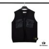 6931a43dccd8ab3d7af9883a STONE ISLAND Vest with Double Zipper Sweater in Black and White