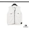 6931a43eccd8ab3d7af9883c STONE ISLAND Vest with Double Zipper Sweater in Black and White
