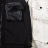 6931a43eccd8ab3d7af9883e STONE ISLAND Vest with Double Zipper Sweater in Black and White