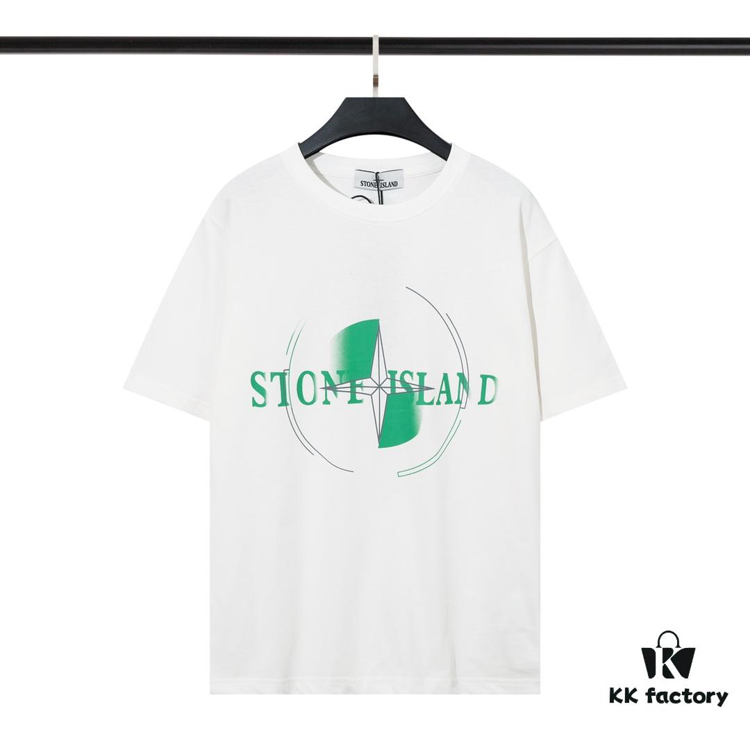 6931a43fccd8ab3d7af98856 223# STONG ISLAND (230g Double Cotton) Stone Island Front and Back Print T-Shirt. Black White M L XL XXL