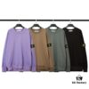 6931a440ccd8ab3d7af98868 STONE ISLAND (320g Pure Cotton Sweatshirt) Functional Cuff Loose Round Neck Pullover Terry Hoodie in Black, Light Gray, Dark Gray, Coffee, Light Green, Lake Blue, Blue, Purple