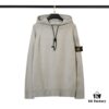 6931a441ccd8ab3d7af98884 8926# STONE ISLAND Knit Drawstring Hooded Solid Wool Sweater in Black, White, Gray
