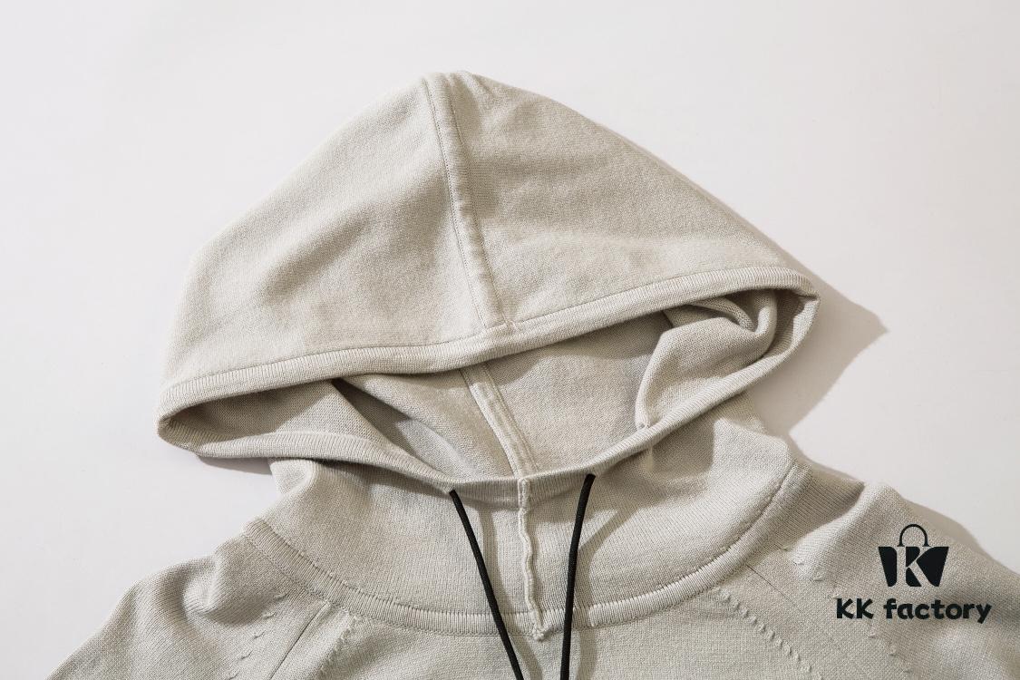 6931a441ccd8ab3d7af98885 8926# STONE ISLAND Knit Drawstring Hooded Solid Wool Sweater in Black, White, Gray