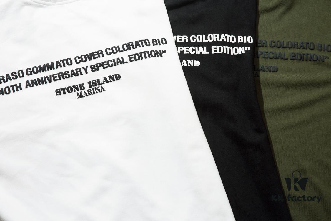 6931a443ccd8ab3d7af988a2 STONE ISLAND 360g Cotton Hooded Sweatshirt with Raised Letter Print and Classic Small Logo, Crew Neck Loose Fit Pullover, Black White Green