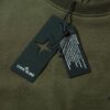 6931a443ccd8ab3d7af988a4 STONE ISLAND 360g Cotton Hooded Sweatshirt with Raised Letter Print and Classic Small Logo, Crew Neck Loose Fit Pullover, Black White Green