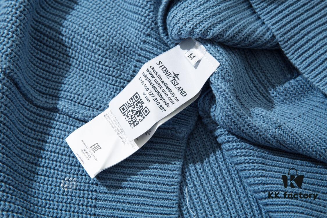 6931a443ccd8ab3d7af988a9 901# STONE ISLAND Classic Small Logo Loose Knit Pullover Sweater in Black, Gray, Blue