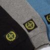 6931a443ccd8ab3d7af988ab 901# STONE ISLAND Classic Small Logo Loose Knit Pullover Sweater in Black, Gray, Blue