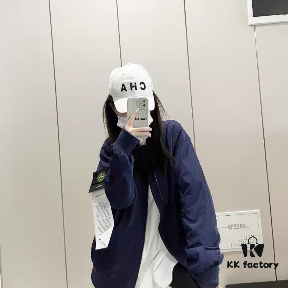 6931a444ccd8ab3d7af988b5 9002# STONE ISLAND Logo Embroidered Functional Jacket Unisex Baseball Outerwear in Black, Royal Blue, Gray