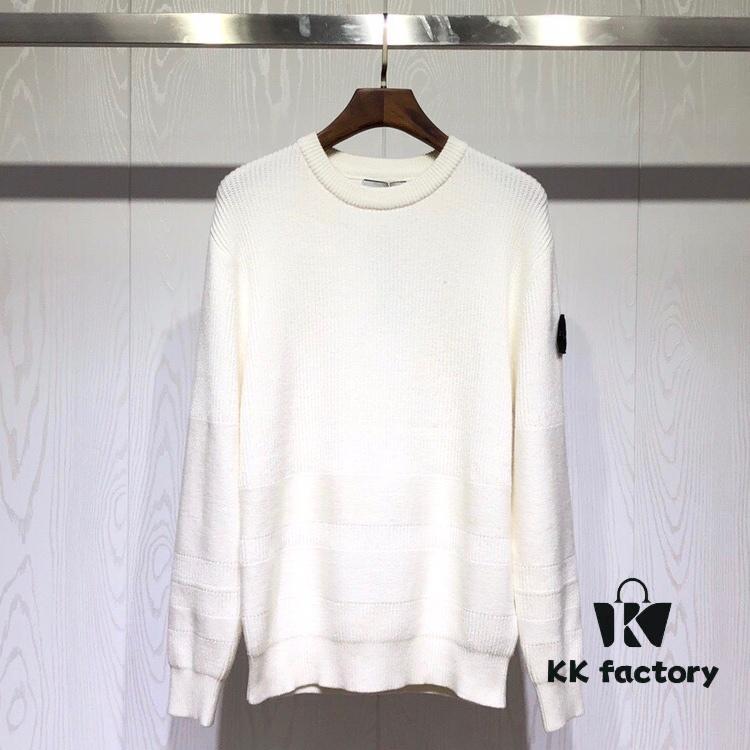 Stone Island Knit Pullover with Ribbed Panel