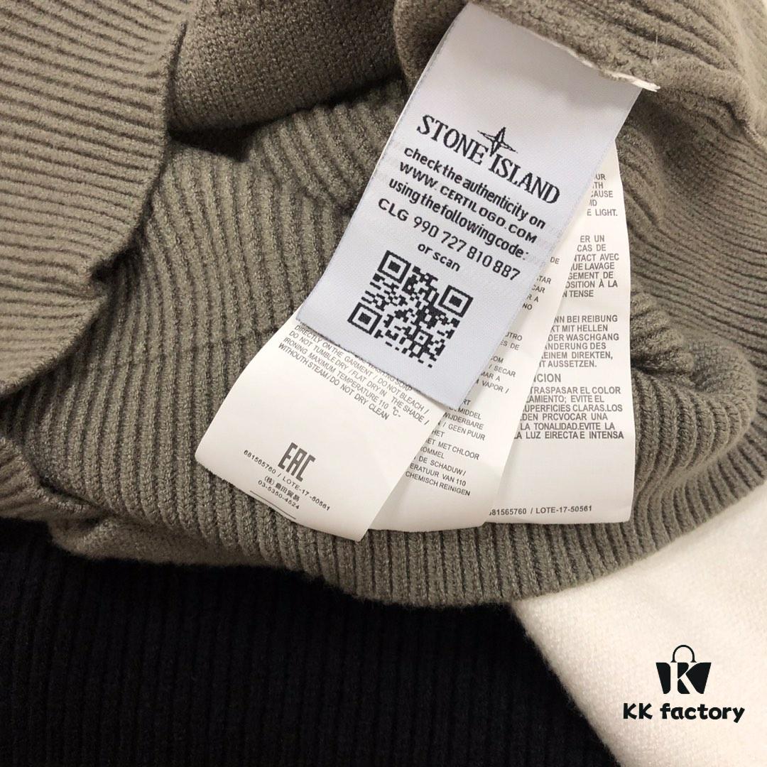 Stone Island Knit Pullover with Ribbed Panel