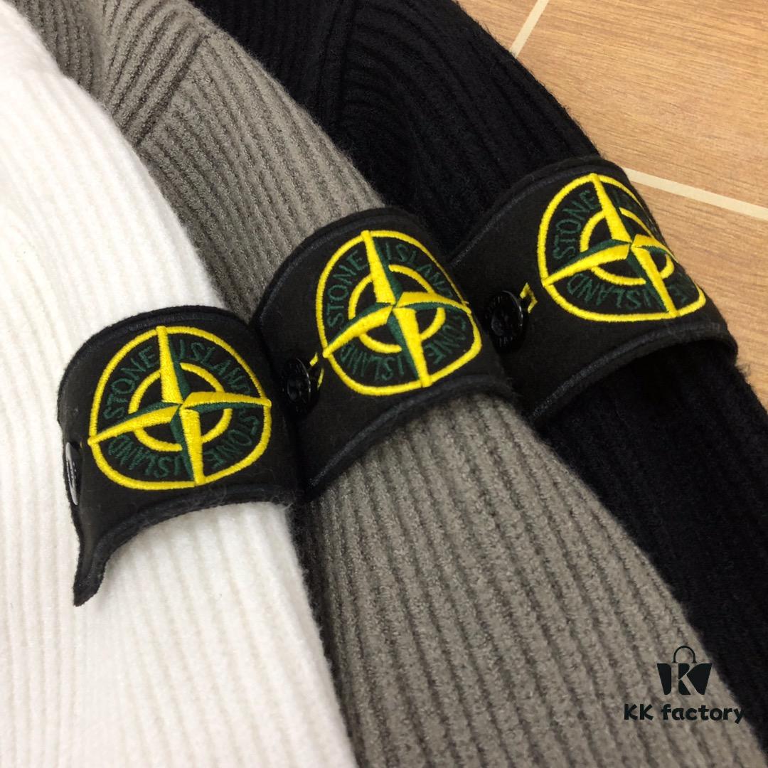 Stone Island Knit Pullover with Ribbed Panel