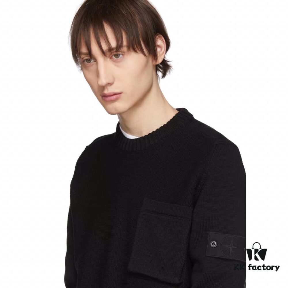 6931a446ccd8ab3d7af988d2 STONE ISLAND GHOST Series Patchwork Pocket Knit Pullover Sweater