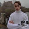 Stone Island 19 Fall/Winter Basic Model with Sleeve Logo Turtleneck Knit Sweater