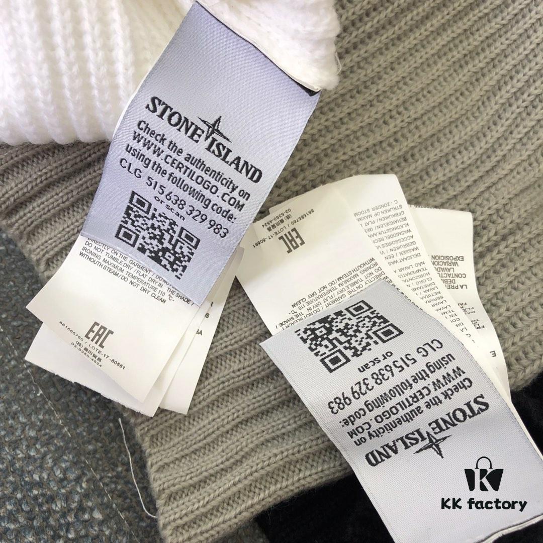 Stone Island 19 Fall/Winter Basic Model with Sleeve Logo Turtleneck Knit Sweater