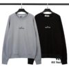 6931a447ccd8ab3d7af988e4 STONE ISLAND (320g Cotton Sweatshirt) Autumn-Winter New Arrival Classic Logo Print Batwing Sleeve Loose Fit Unisex Crewneck Pullover in Black and Grey