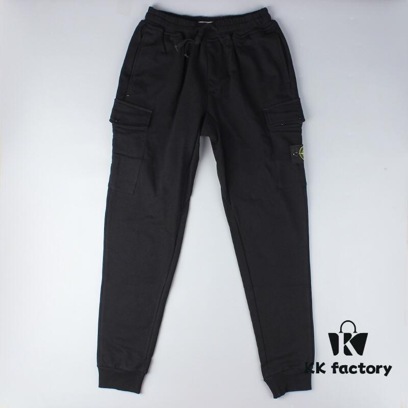 6931a449ccd8ab3d7af98913 Stone Island Classic Cotton Lightweight Pocket Sweatpants with Side Logo