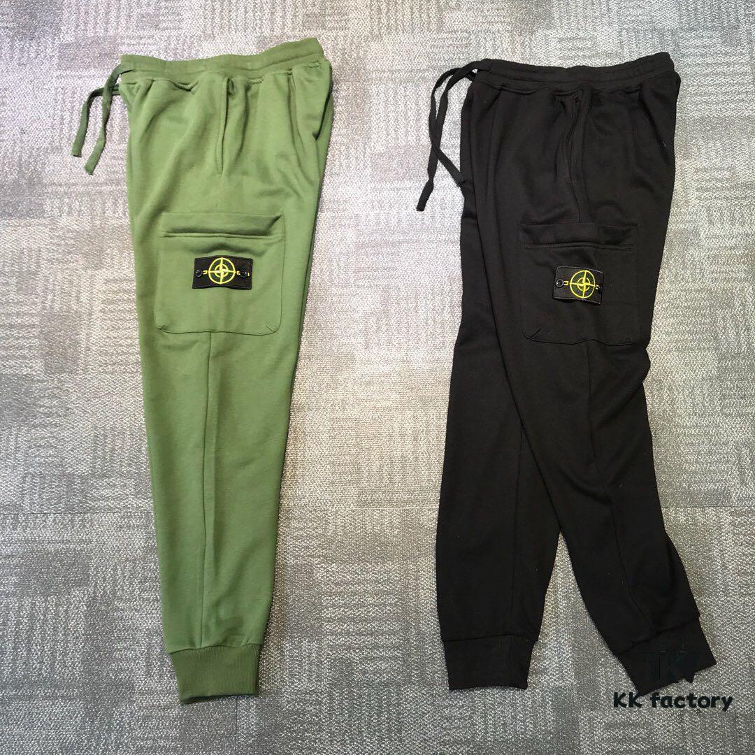 6931a44accd8ab3d7af9891e Stone Island Cotton Joggers Pants in Black and Military Green, Sizes M L XL XXL