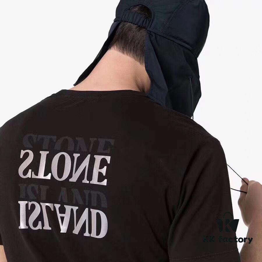 6931a44accd8ab3d7af98923 Stone Island Phantom Reflective Letter Short Sleeve T-Shirt M-XXL