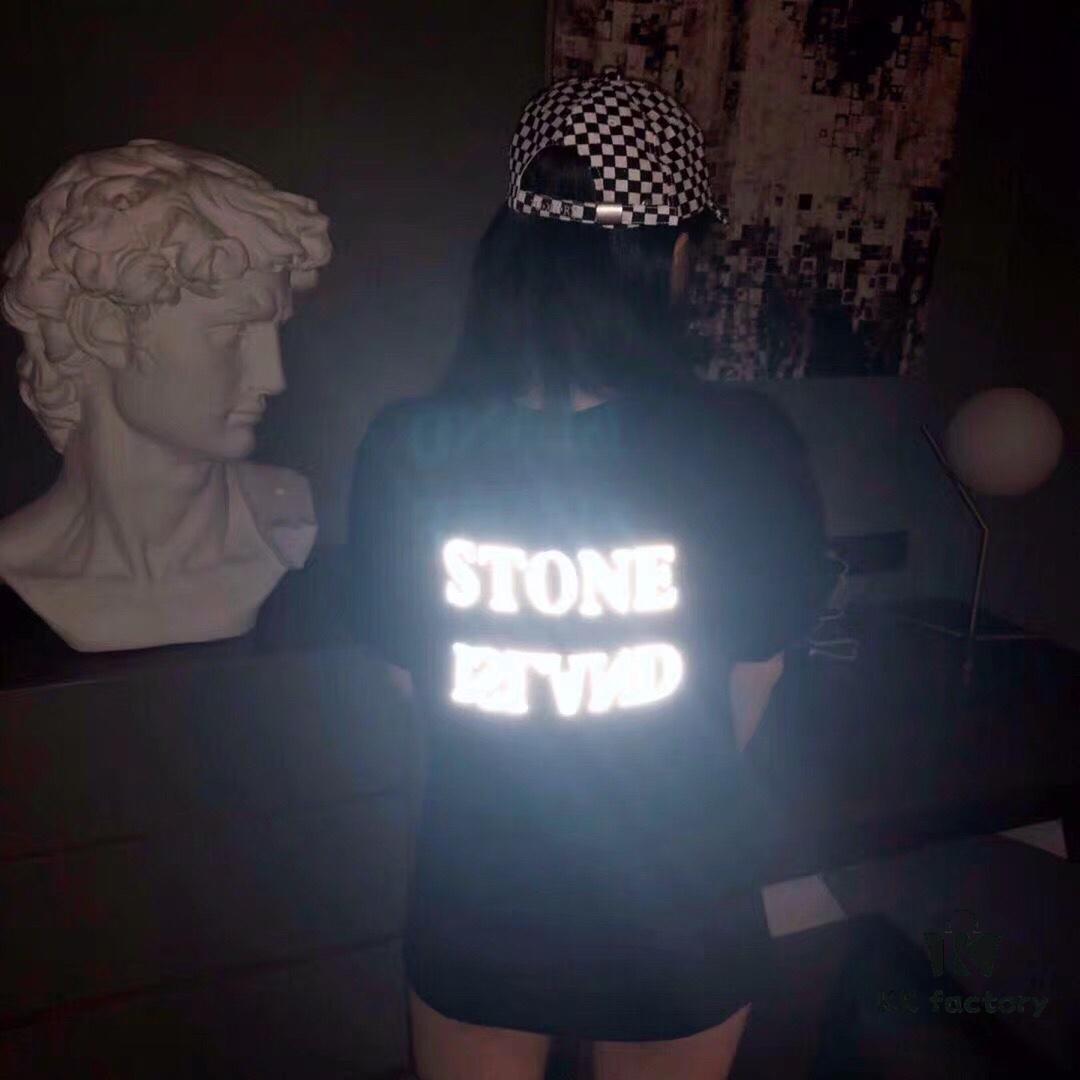 6931a44accd8ab3d7af98924 Stone Island Phantom Reflective Letter Short Sleeve T-Shirt M-XXL
