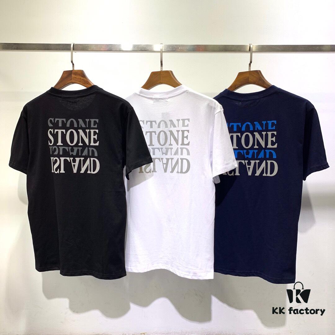 6931a44accd8ab3d7af98926 Stone Island Phantom Reflective Letter Short Sleeve T-Shirt M-XXL