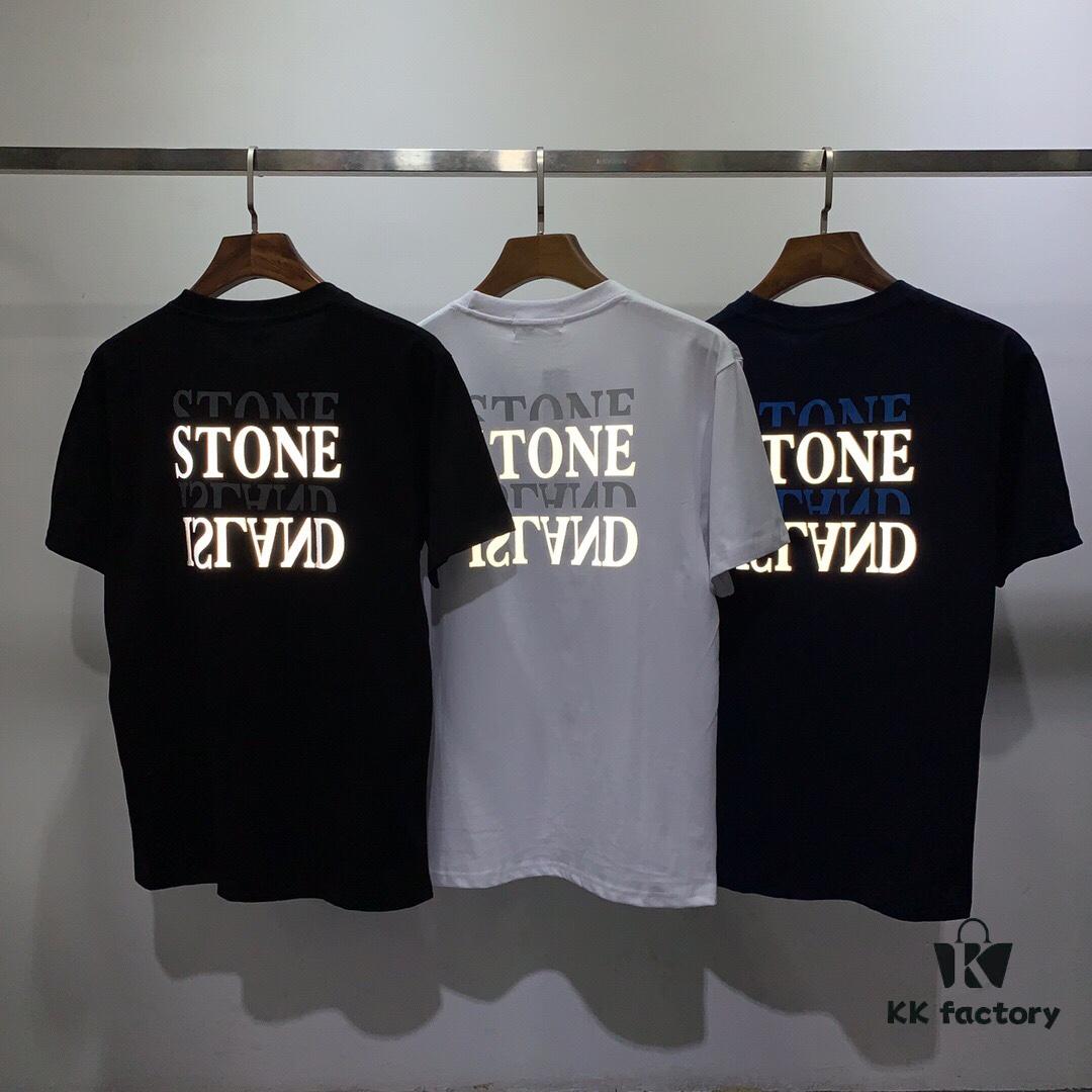 6931a44accd8ab3d7af98927 Stone Island Phantom Reflective Letter Short Sleeve T-Shirt M-XXL