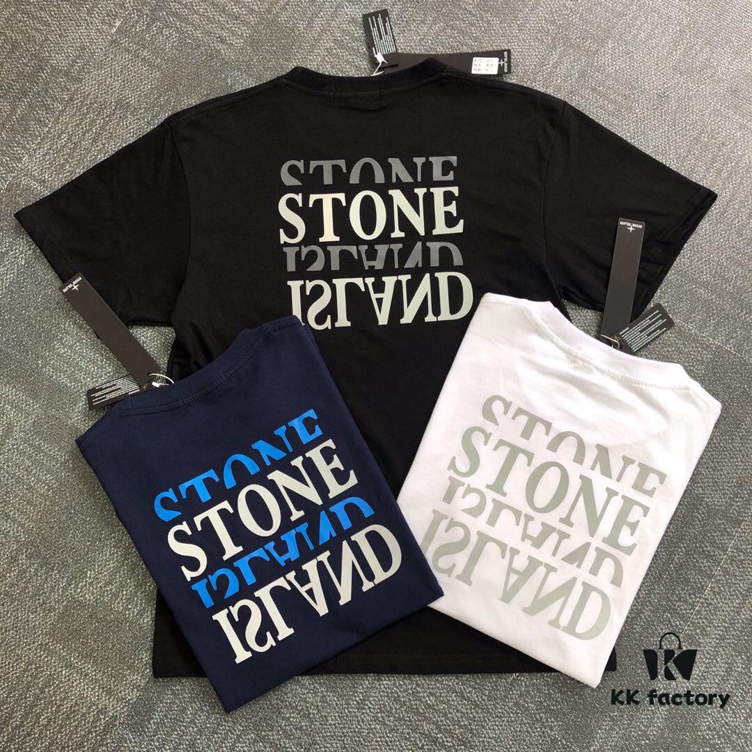 6931a44accd8ab3d7af98929 Stone Island Phantom Reflective Letter Short Sleeve T-Shirt M-XXL