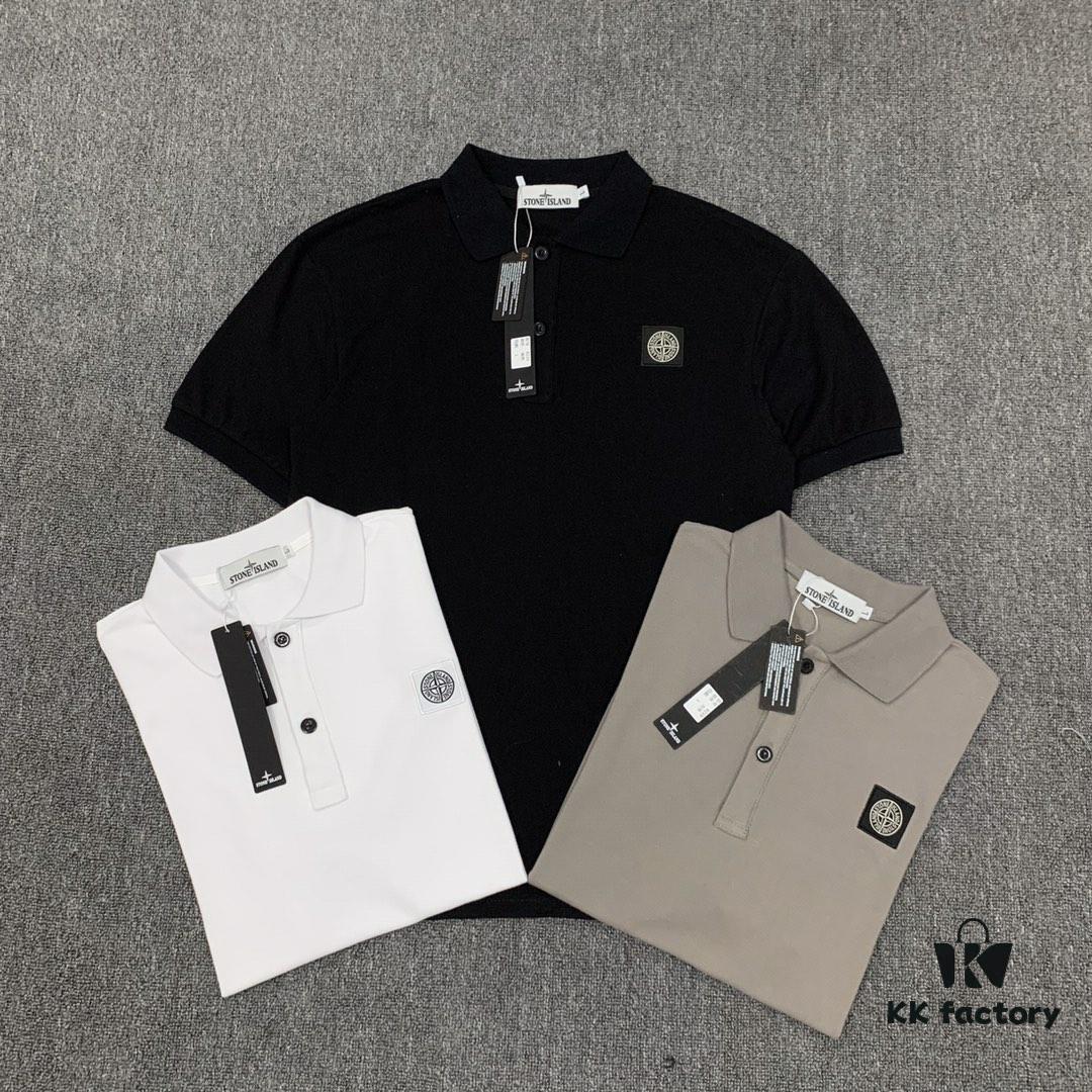 Stone Island Compass Embroidery Polo Short-Sleeve T-Shirt