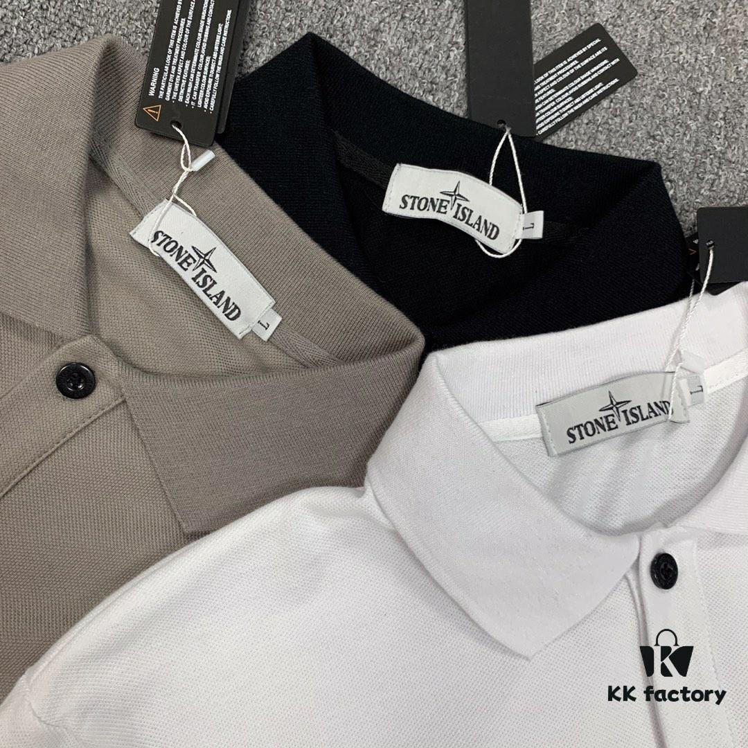 Stone Island Compass Embroidery Polo Short-Sleeve T-Shirt