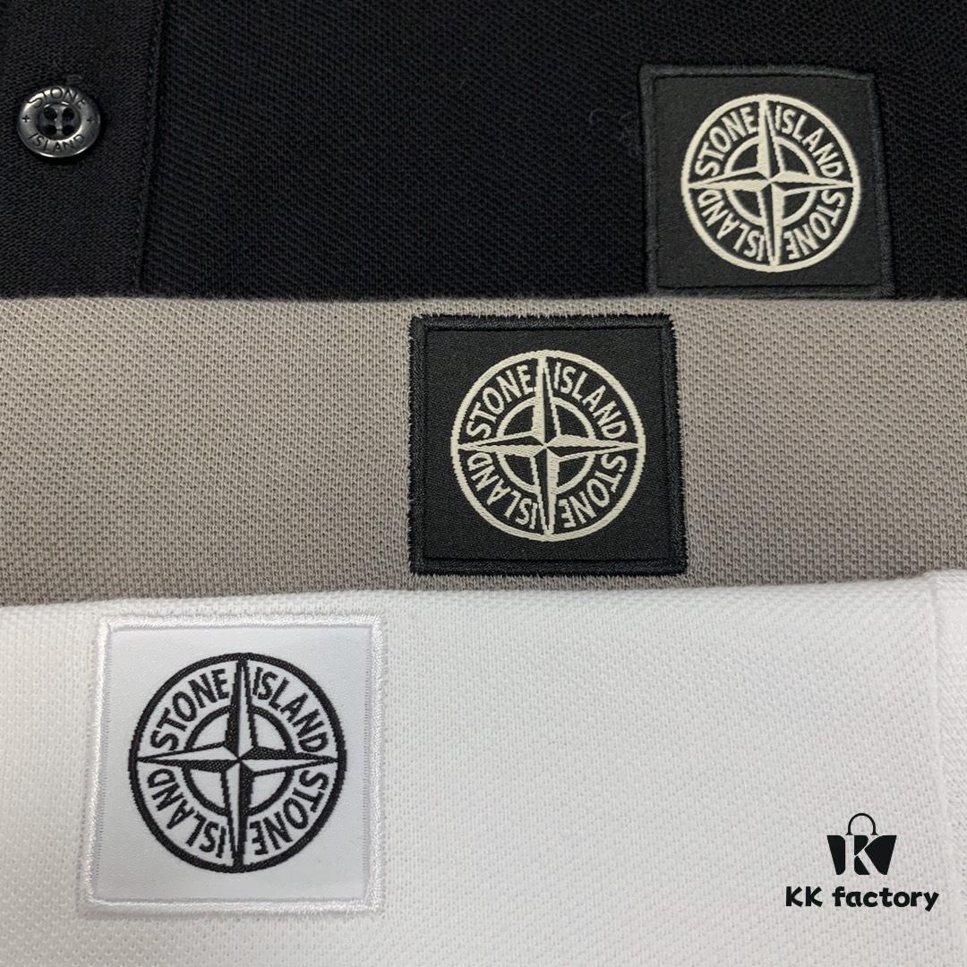 Stone Island Compass Embroidery Polo Short-Sleeve T-Shirt