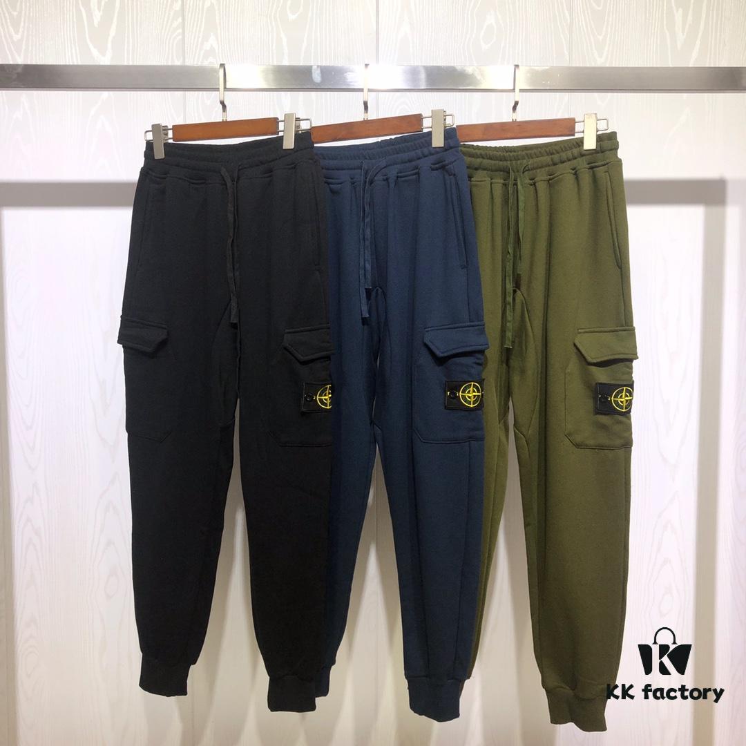 6931a44dccd8ab3d7af98963 Stone Island 19FW Side Logo Double Pocket Terry Drawstring Sweatpants
