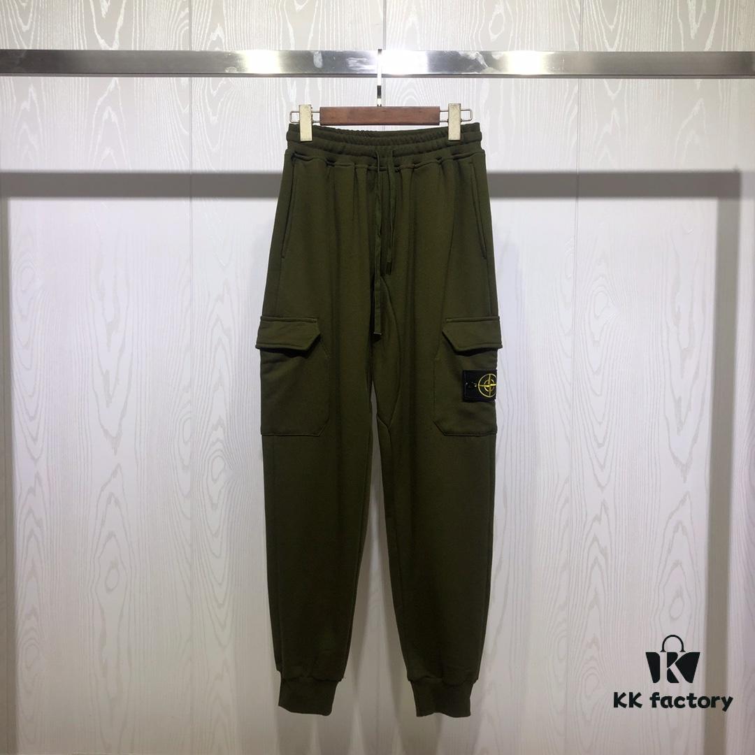 6931a44dccd8ab3d7af98966 Stone Island 19FW Side Logo Double Pocket Terry Drawstring Sweatpants