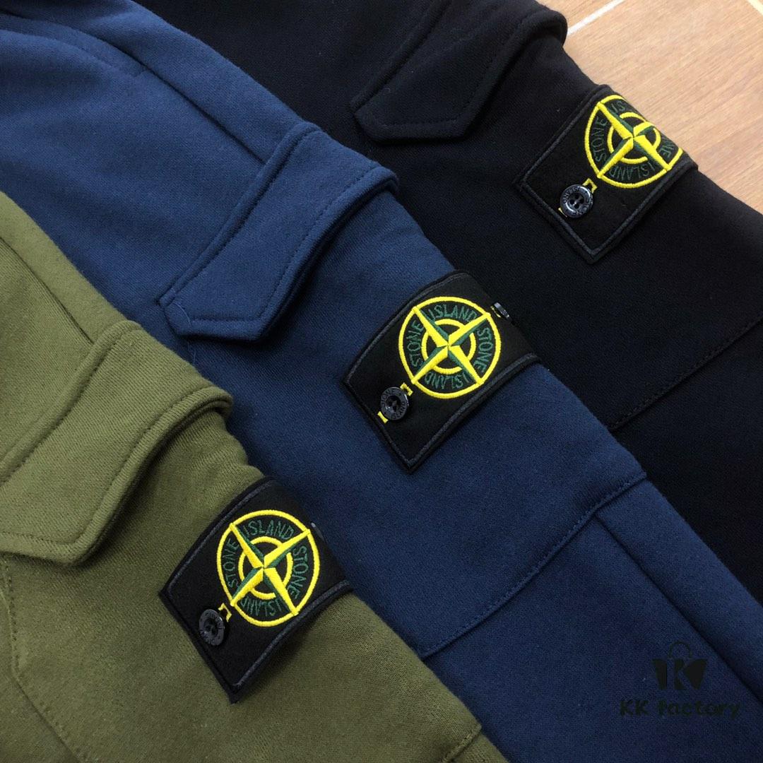 6931a44dccd8ab3d7af98967 Stone Island 19FW Side Logo Double Pocket Terry Drawstring Sweatpants