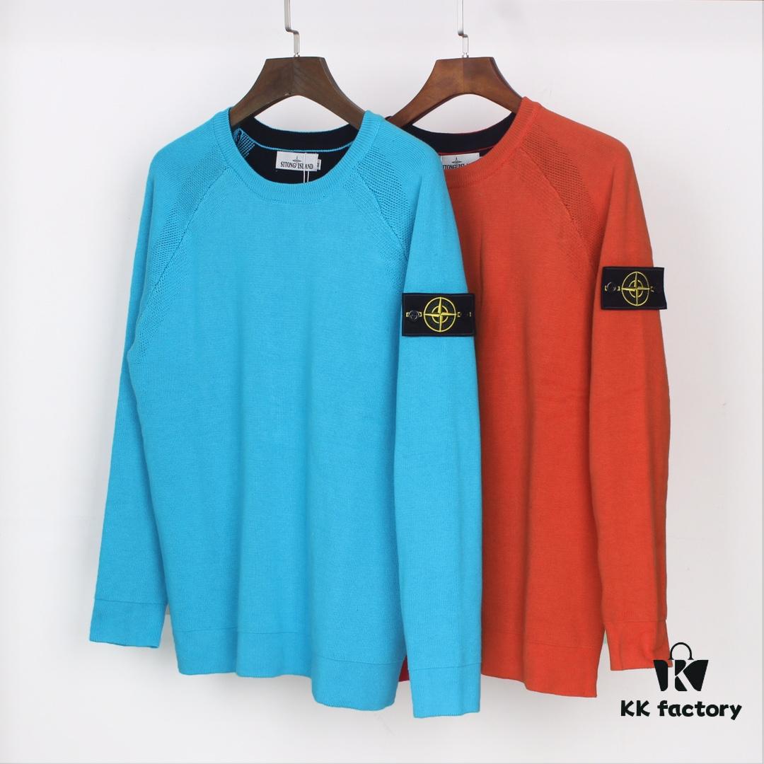 Stone Island KNIT Fall/Winter 20 Hooded Pullover Sweater with Arm Badge Casual Crew Neck
