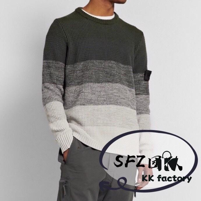 STONE ISLAND SHADOW PROJECT Striped Knit Crewneck Pullover Sweater