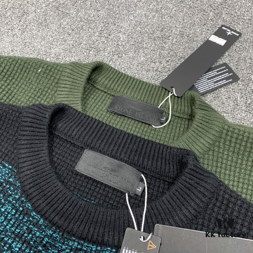STONE ISLAND SHADOW PROJECT Striped Knit Crewneck Pullover Sweater
