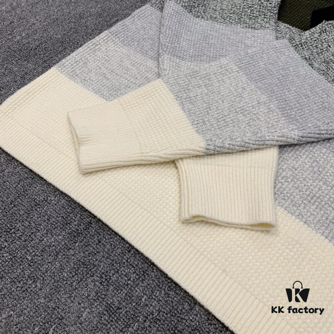 STONE ISLAND SHADOW PROJECT Striped Knit Crewneck Pullover Sweater