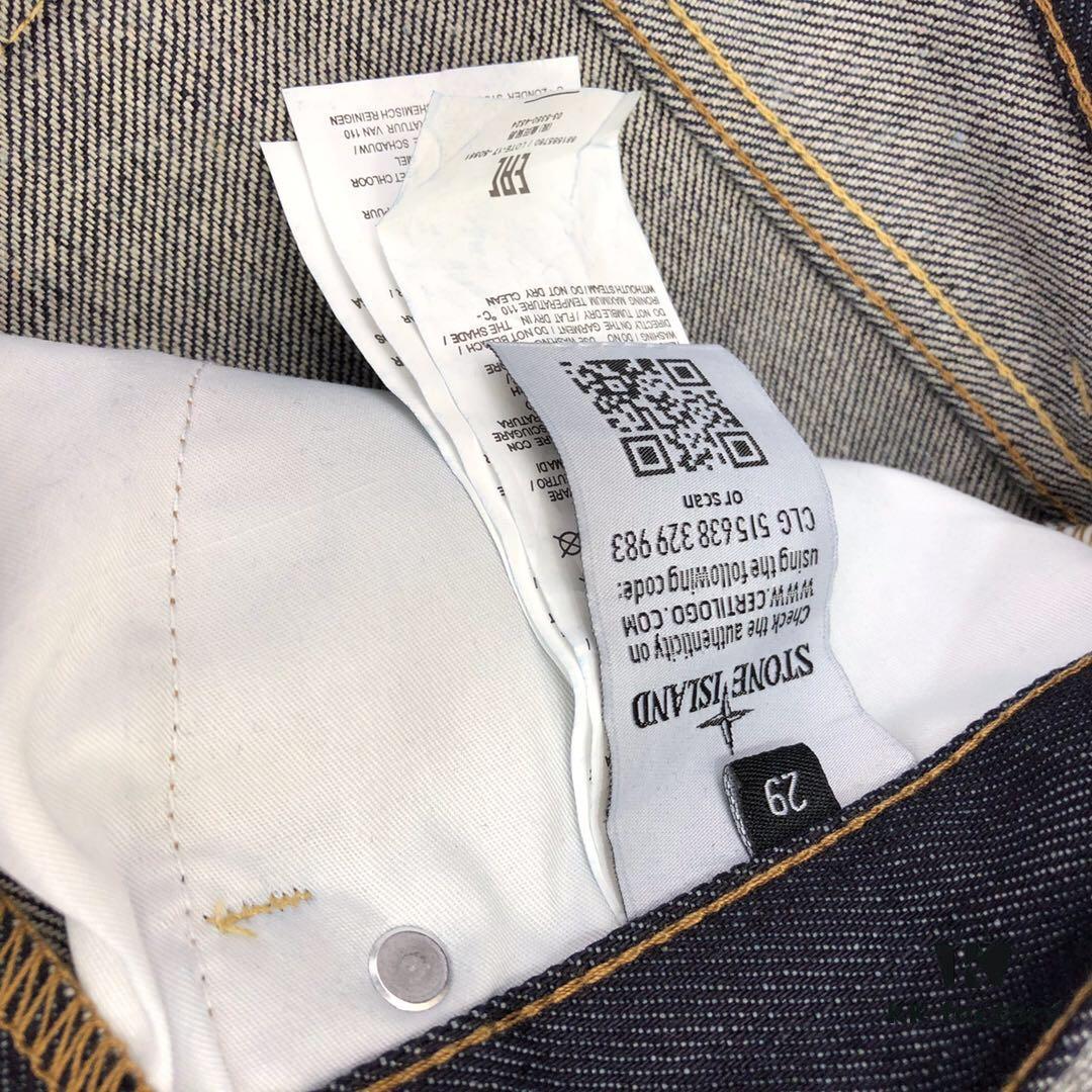 STONE ISLAND Classic Straight-Fit Raw Denim Jeans with Side Embroidered Logo