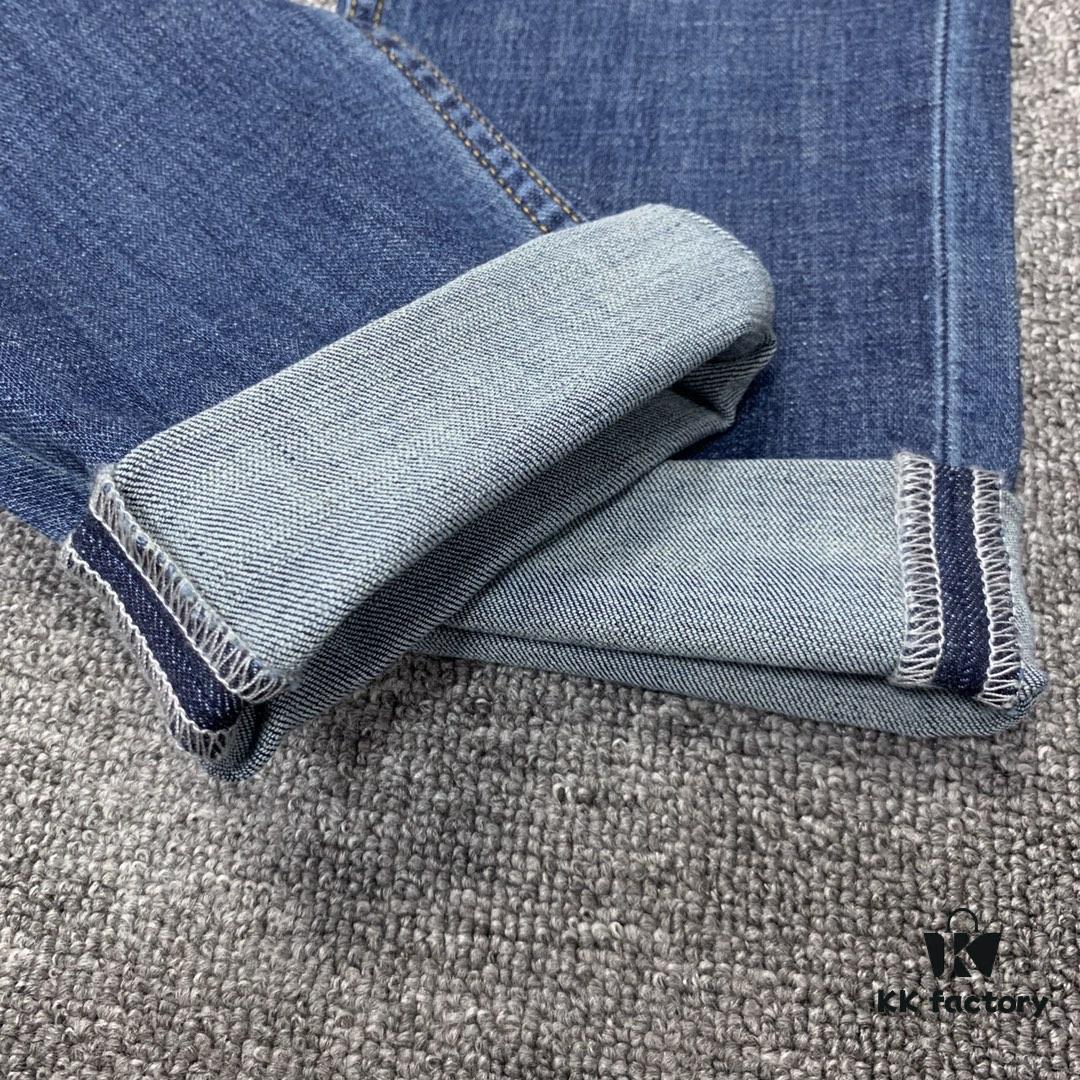 Stone Island Embroidered Compass Logo Washed Denim Jeans