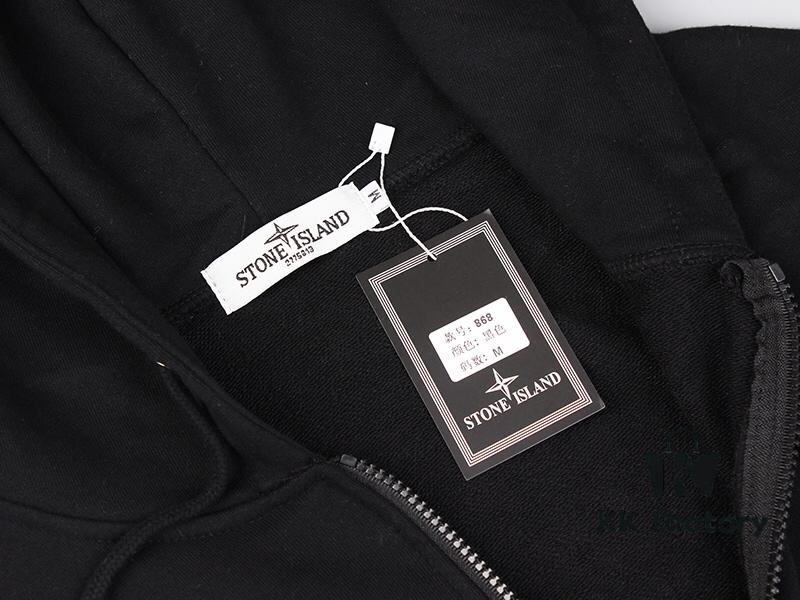 6931a453ccd8ab3d7af989cb Stone Island Zip-Up Hooded Sweatshirt Jacket with Panelled Sleeves for Enhanced Mobility, Soft and Comfortable Fabric, Available in Black, White, Yellow
