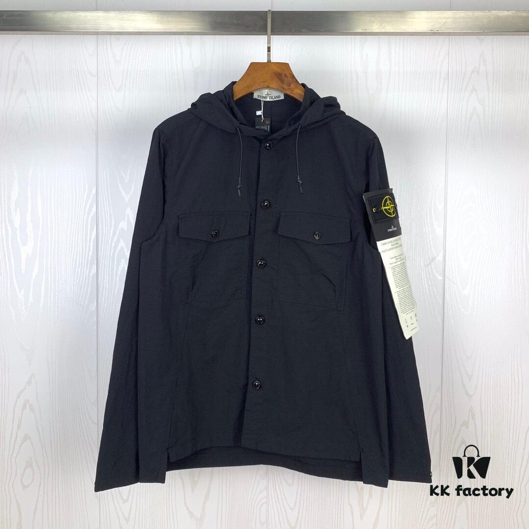 6931a457ccd8ab3d7af98a18 STONE ISLAND Multi-pocket Sleeve Badge Workwear Jacket Long Sleeve Drawstring Hooded Coat M-XXL