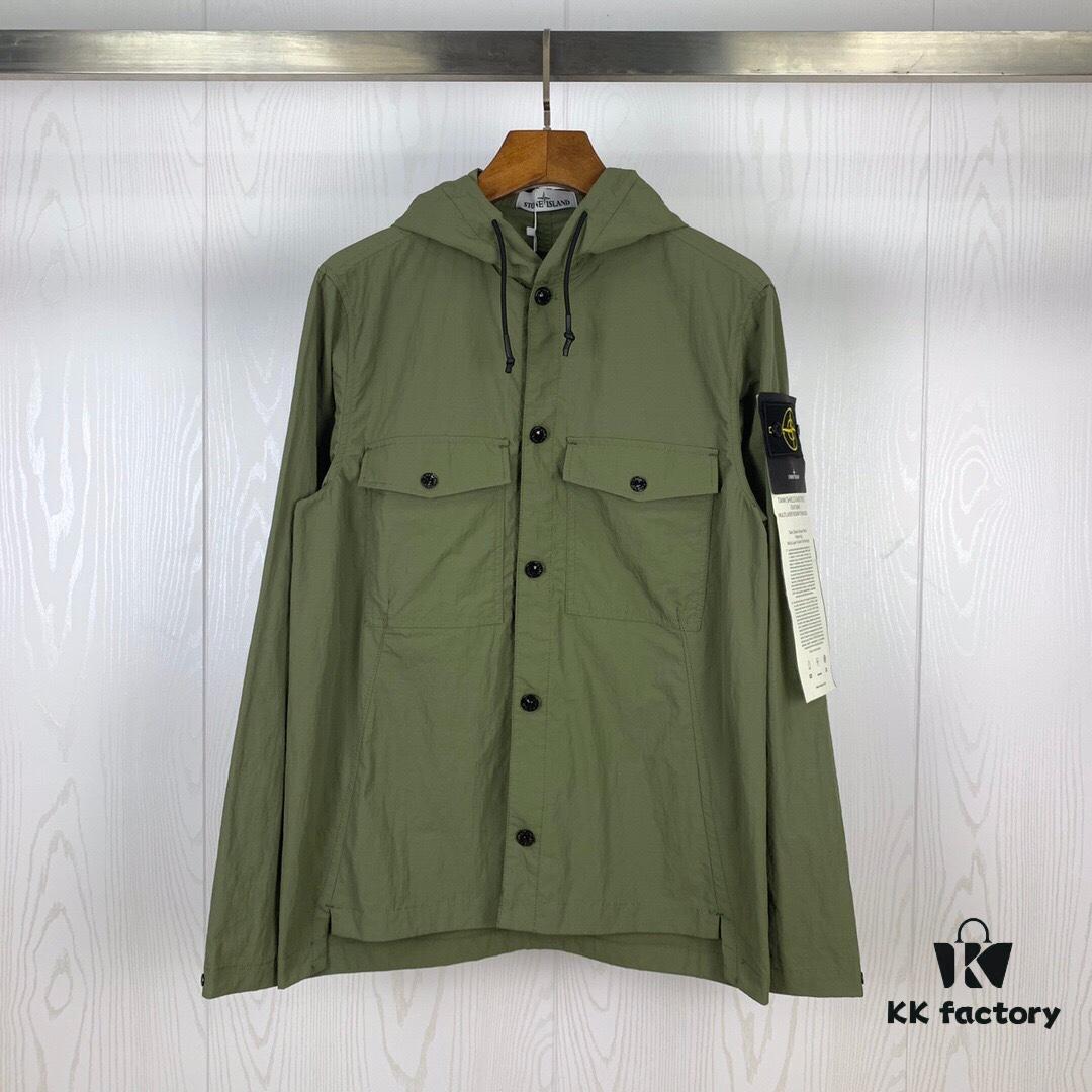 6931a457ccd8ab3d7af98a19 STONE ISLAND Multi-pocket Sleeve Badge Workwear Jacket Long Sleeve Drawstring Hooded Coat M-XXL