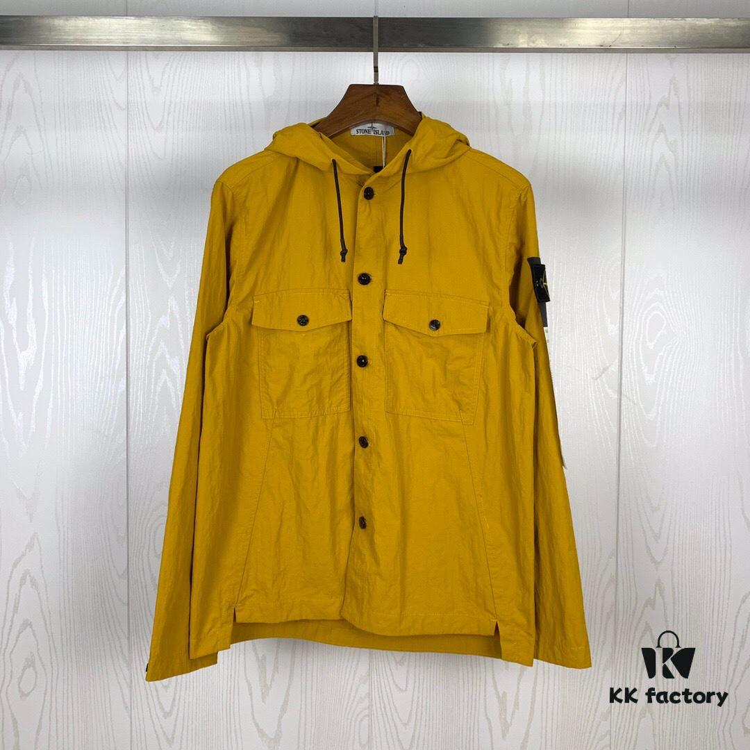 6931a457ccd8ab3d7af98a1a STONE ISLAND Multi-pocket Sleeve Badge Workwear Jacket Long Sleeve Drawstring Hooded Coat M-XXL